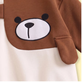 Boys Beige Colourblocked Long Sleeve Sweatshirt With Pants Sets 2 pc. Sets