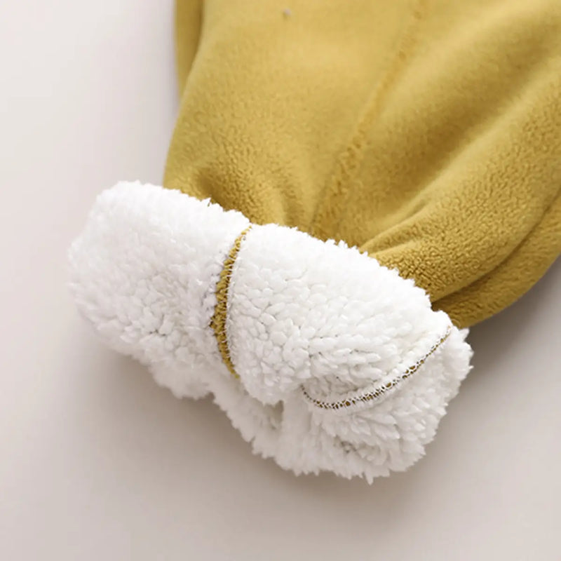Boys Yellow Self-Design Regular Sweatshirt With Pants Sets 2 pc. Sets