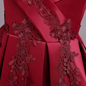 Girls Embroidered Sleeveless Party Wear Dress Party Dresses   