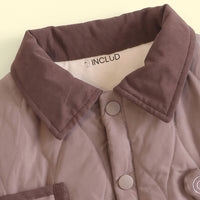 Boys Light Brown Quilted Jacket & Joggers Co-ord Sets Sets