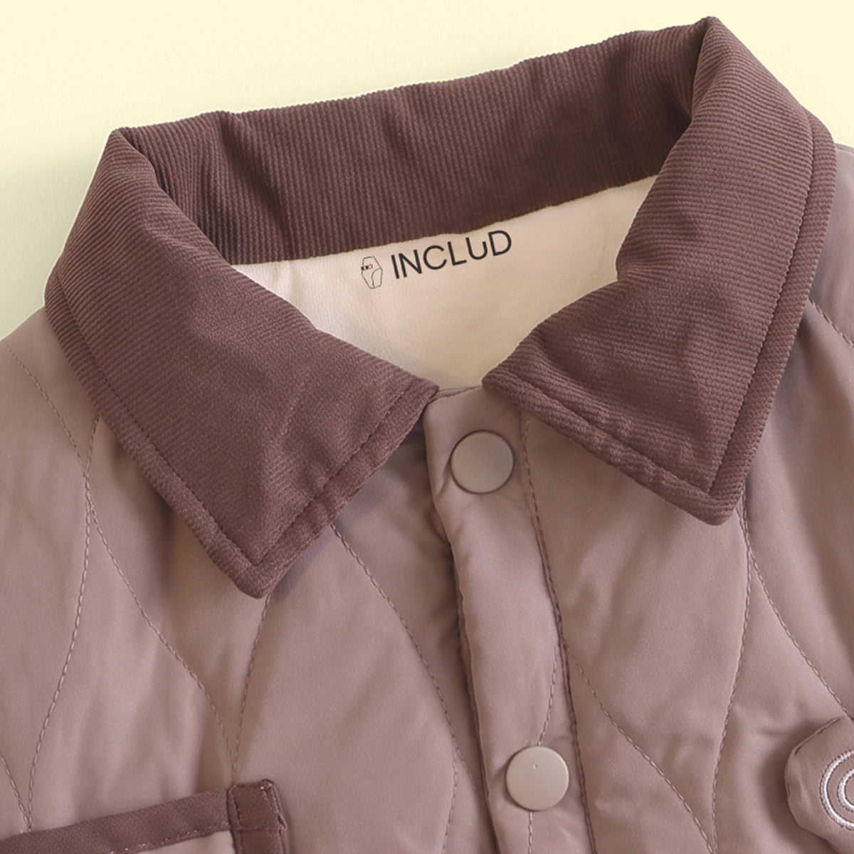 Boys Light Brown Quilted Jacket & Joggers Co-ord Sets Sets