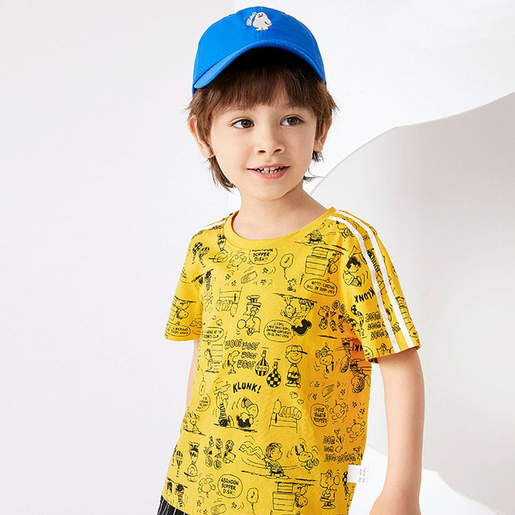 Boys Short Sleeve Cartoon Character Printed T-Shirt