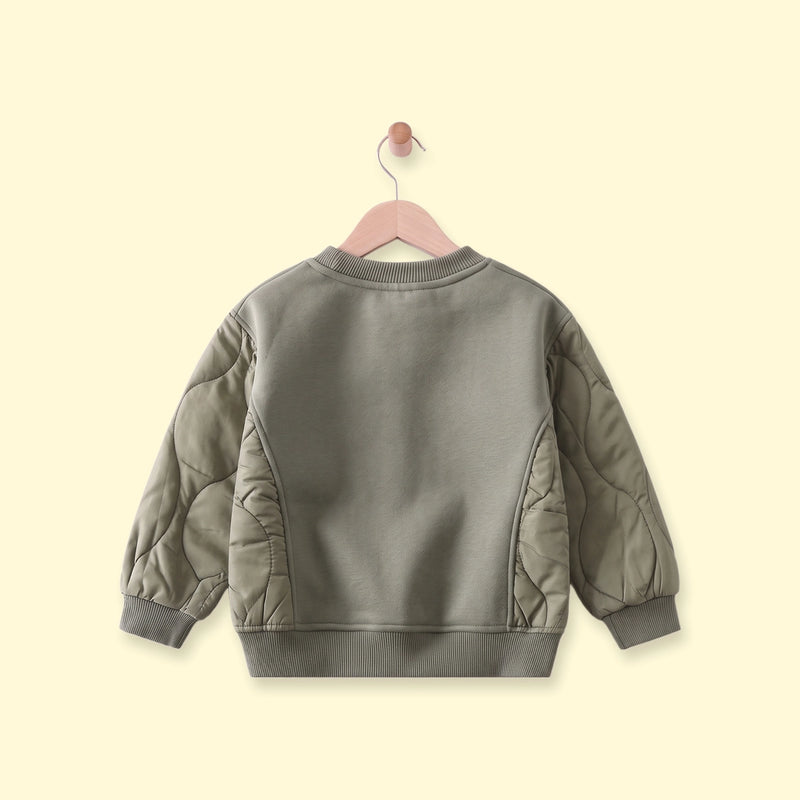 Boys Sage Green Typographic Long Sleeve Sweatshirt Sweatshirts & Hoodies