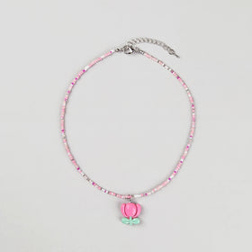 Pack Of 5 Girls Multicolour Floral Beads Necklace Sets Necklace and Chains
