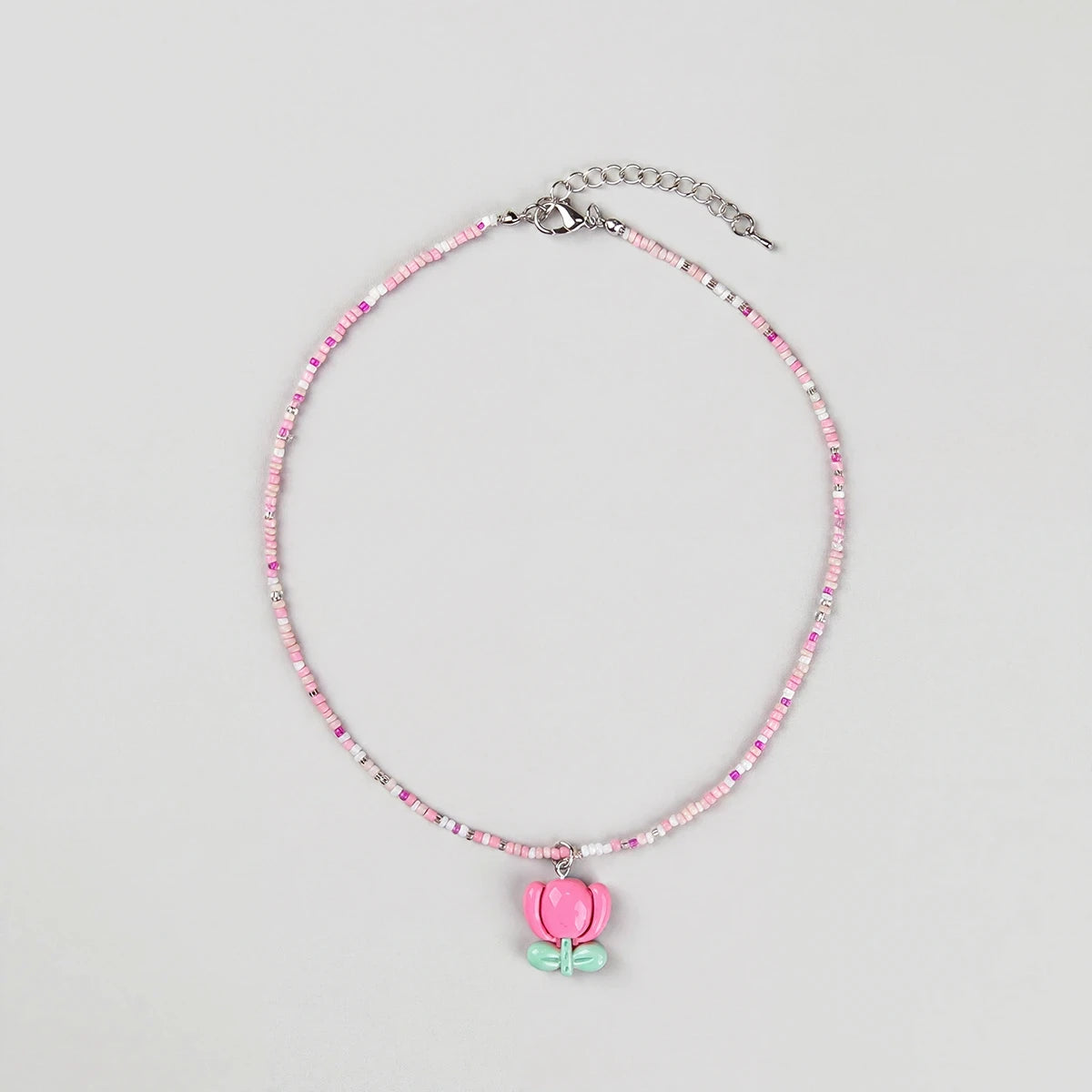 Pack Of 5 Girls Multicolour Floral Beads Necklace Sets Necklace and Chains