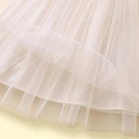 Girls Off White Embellished Sequined Fit & Flare Party Dress Party Dresses