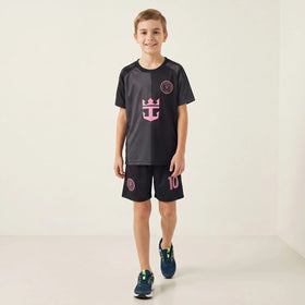 Boys Black Short Sleeve Graphics Print T-Shirt With Shorts Sets 2 pc. Sets Black 2-3 Y