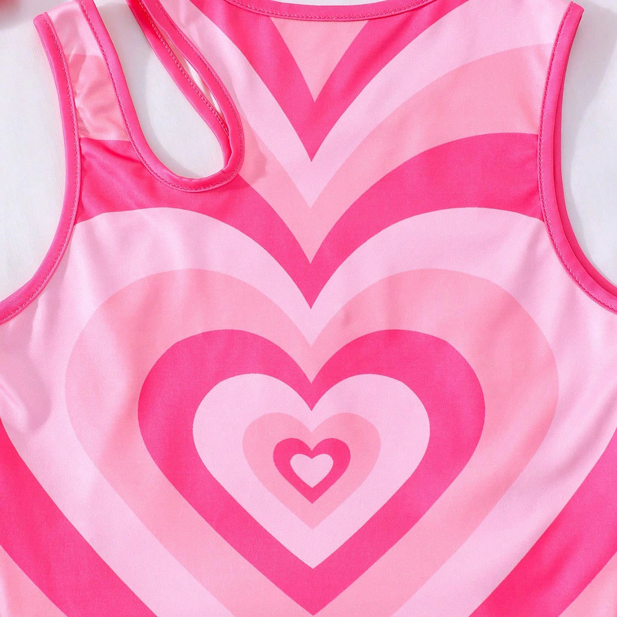 Girls Pink Heart And Marble Print Crop Tops Pack Of 2 Tops