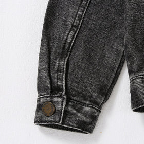 Boys Black Light Wash Denim Jacket Coats & Jackets