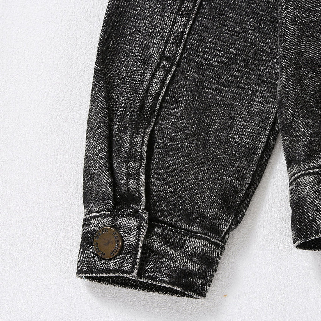 Boys Black Light Wash Denim Jacket Coats & Jackets