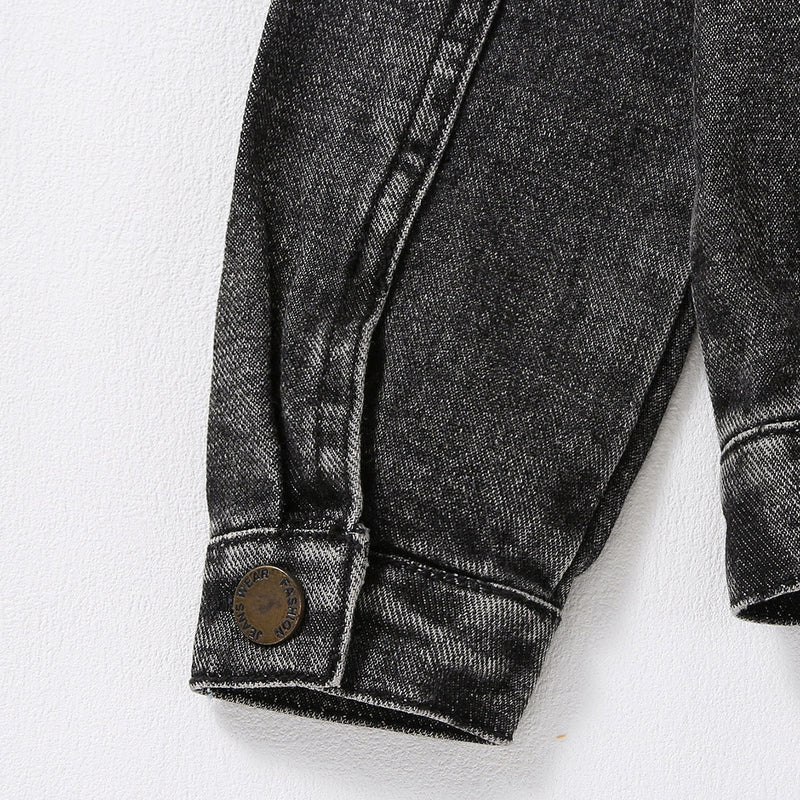 Boys Black Light Wash Denim Jacket Coats & Jackets