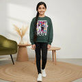 Girls Green K-Pop Queens Graphics Sweatshirt Sweatshirts & Hoodies Green 3-4 Y