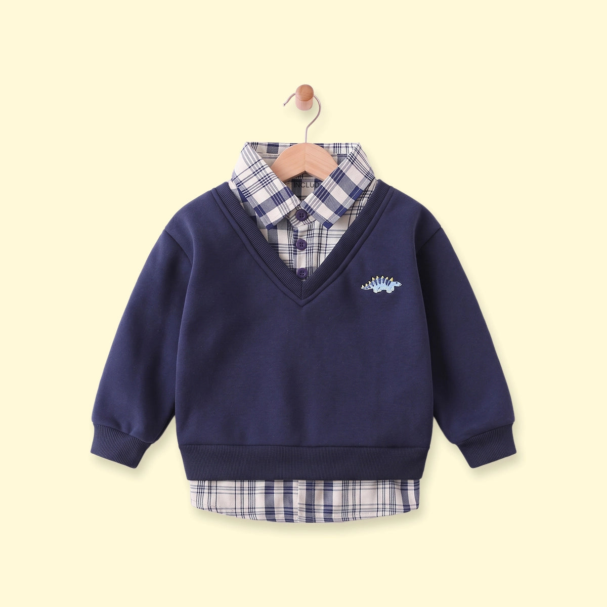 Boys Navy Blue Embroidered Long Sleeve Sweater Sweaters & Cardigans Navy Blue 1-2 Y