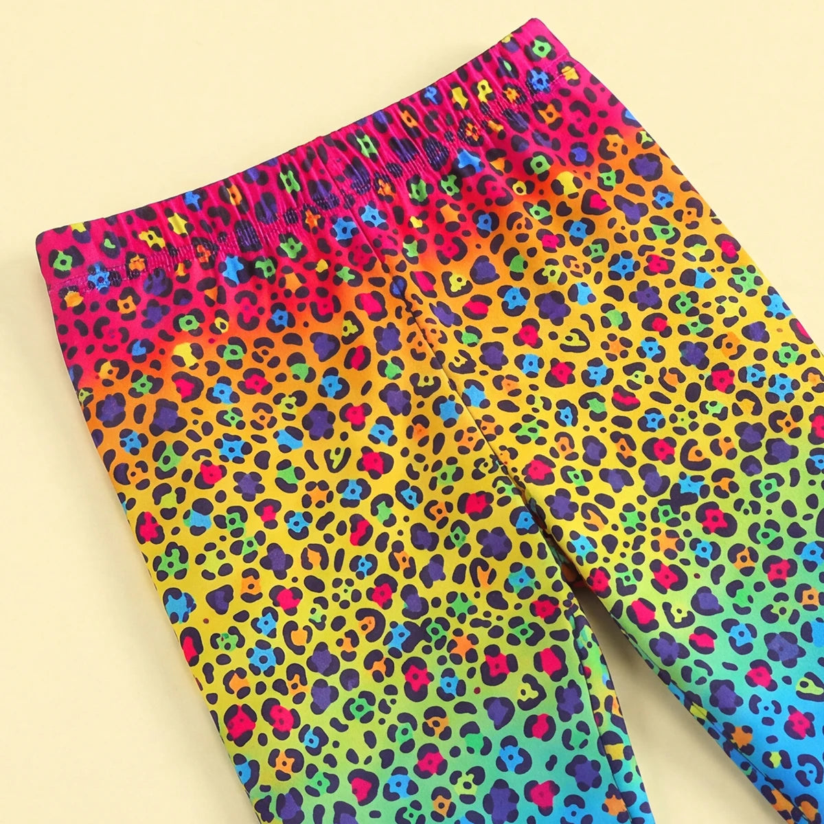 Girls Multicolour Leopard Print Leggings Leggings & Tights