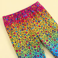 Girls Multicolour Leopard Print Leggings Leggings & Tights