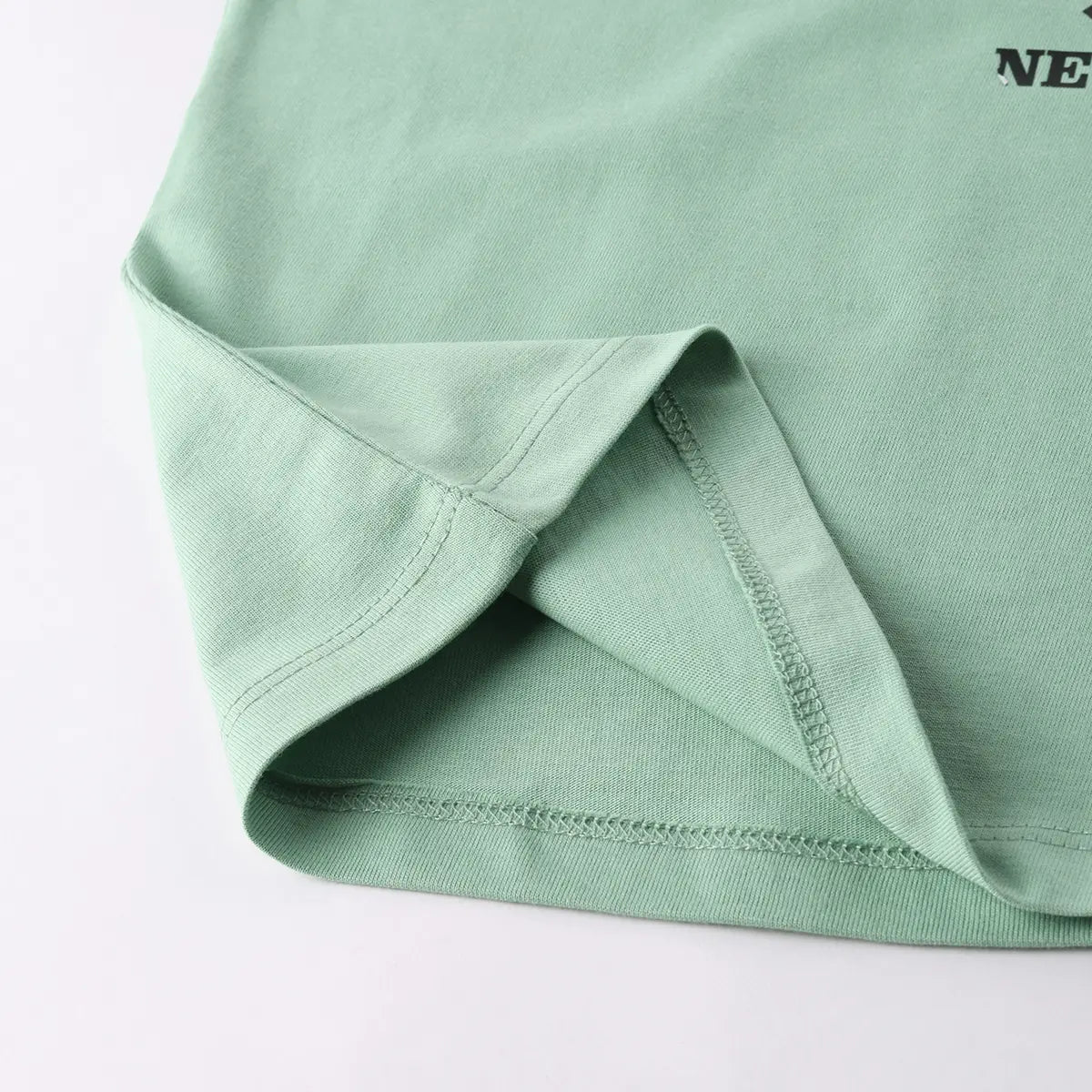 Boys Green Logo Print Short Sleeve T-Shirt With Drawstring Shorts Sets Sets