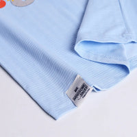 Boys Blue Typographic Applique Short Sleeve T-Shirt With Elasticated Shorts Sets 2 pc. Sets