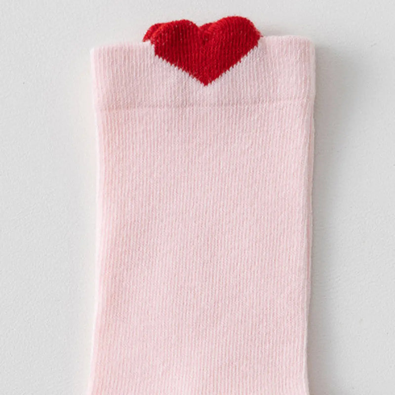 Pack of 3 Girls Multicolour Heart Design Ankle Length Socks Socks