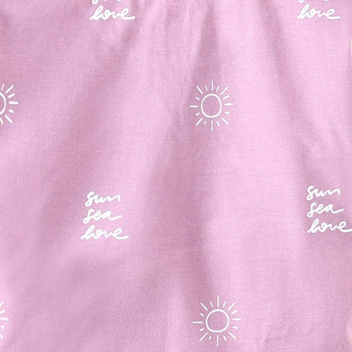 Boys Lilac Sun Printed Short Sleeve T-Shirt With Elasticated Shorts Sets Sets