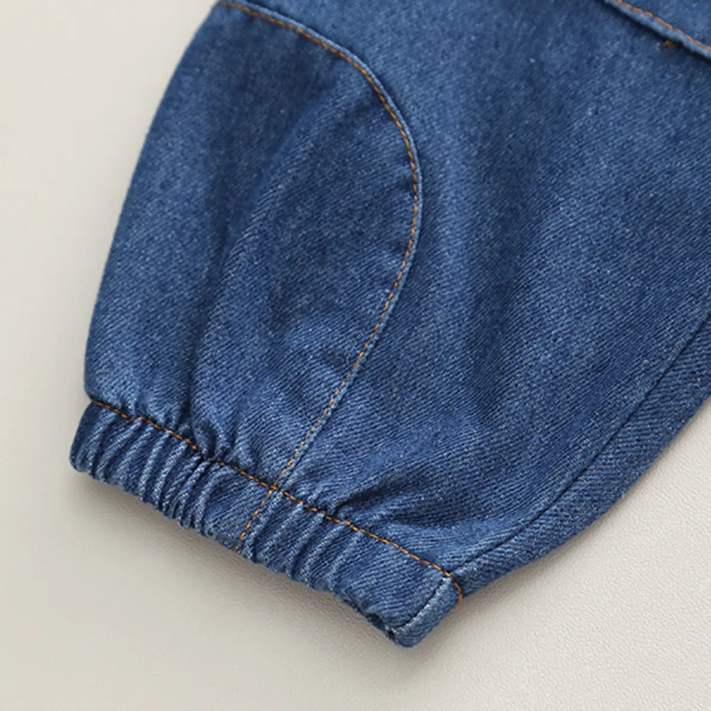 Boys Blue Long Sleeve Denim Jacket With Jogger Co-ord Sets Sets