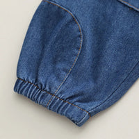 Boys Blue Long Sleeve Denim Jacket With Jogger Co-ord Sets Sets