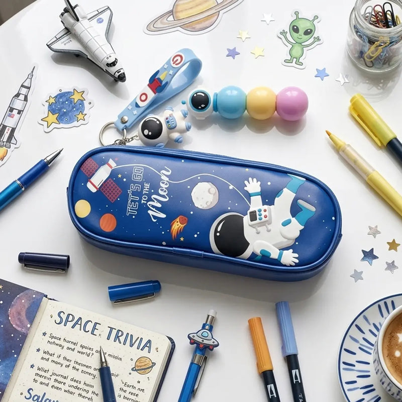 Space Astronaut Pencil Case with Keychain Trending Accessories