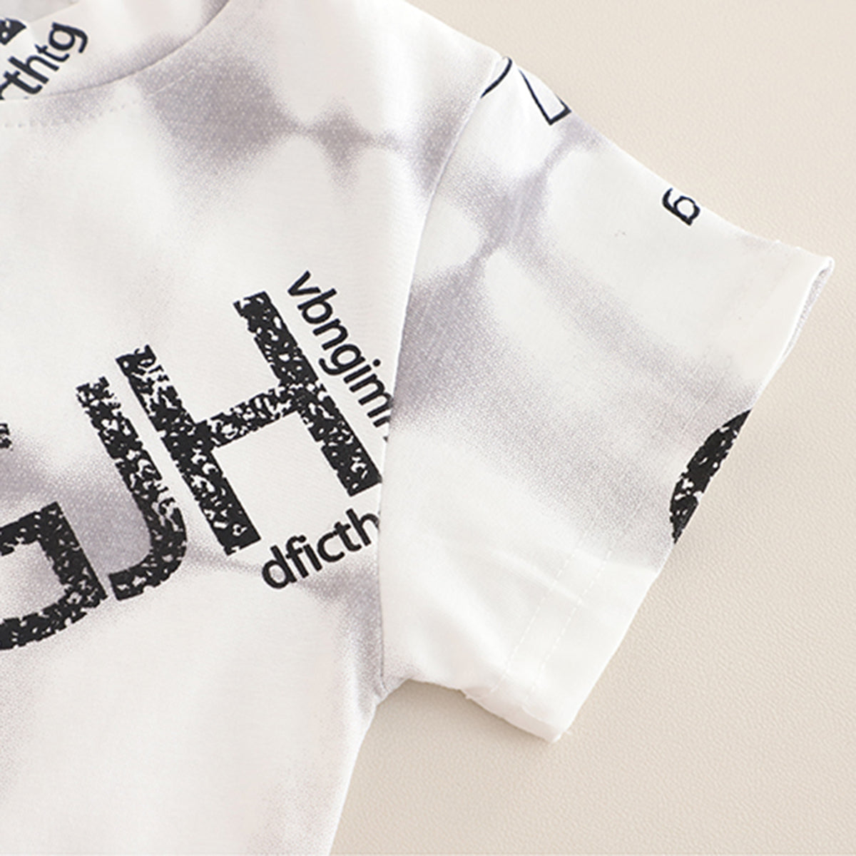 Boys White Typography Printed T-Shirt With Denim Shorts Set 2 pc. Sets