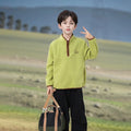 Boys Green Fleece Half Zipper Jacket Coats & Jackets Green 5-6 Y