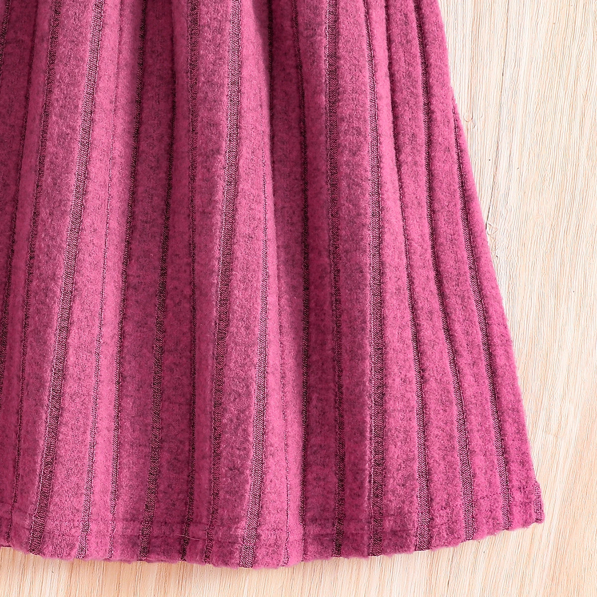 Girls Pink Textured Sleeveless A-line Dress Casual Dresses