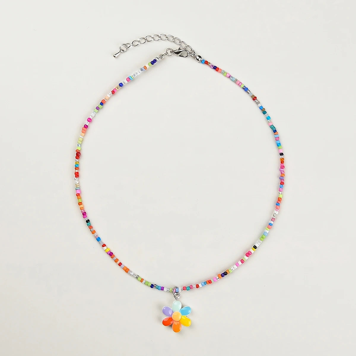Pack Of 5 Girls Multicolour Charm Beaded Necklace Sets Necklace and Chains
