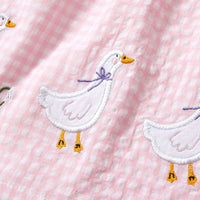 Girls Sleeveless Checked A-Line Dress Casual Dresses   