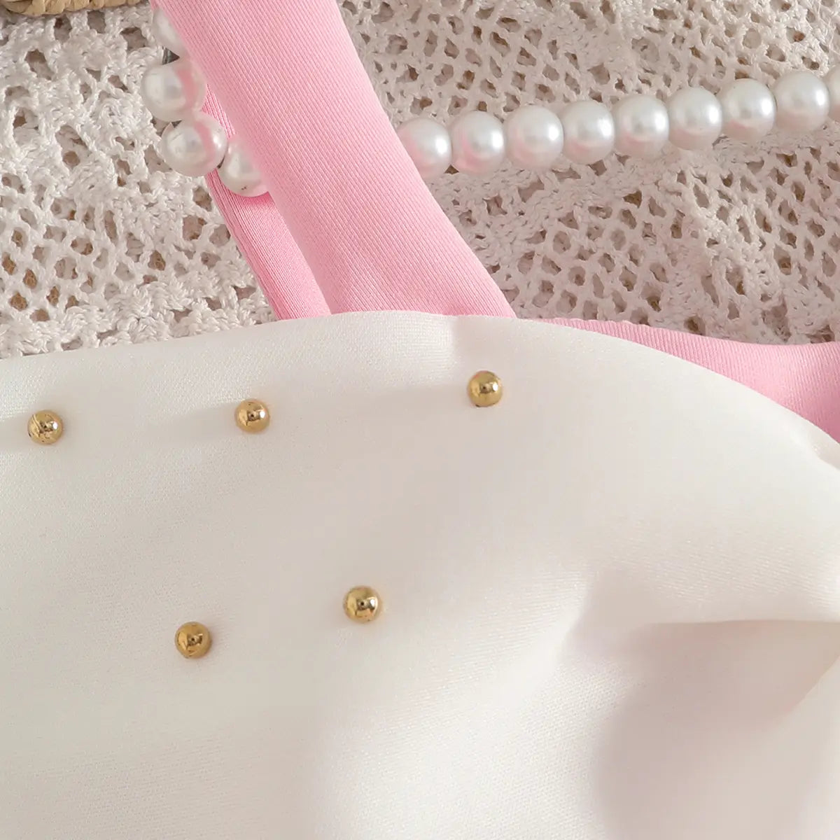 Girls Pink Sleeveless Fit & Flare Party Wear Dress With Elegant Bow Detail Party Dresses