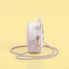 Girls White Unicorn Printed Sling Bag Sling Bags