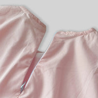 Girls Light Pink Flowers Applique Sleeveless Balloon Dress Casual Dresses