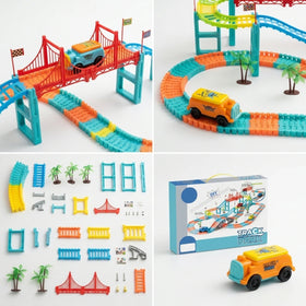 Electric Train Track Toy Set with Lights & Music, Battery Operated Railway Train Set for Kids Boys & Girls Trending Accessories