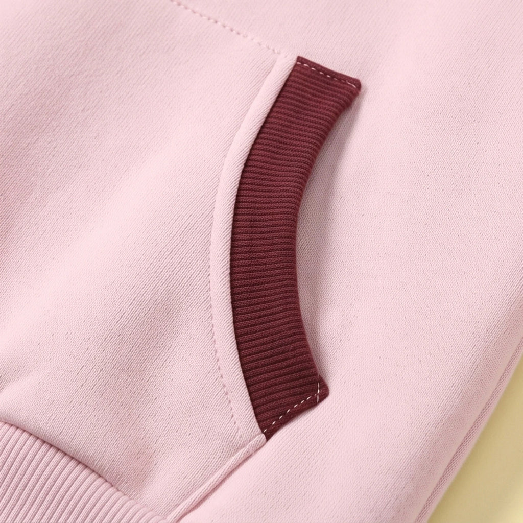 Girls Light Pink Hooded Sweatshirt & Joggers Co-ord Sets Sets
