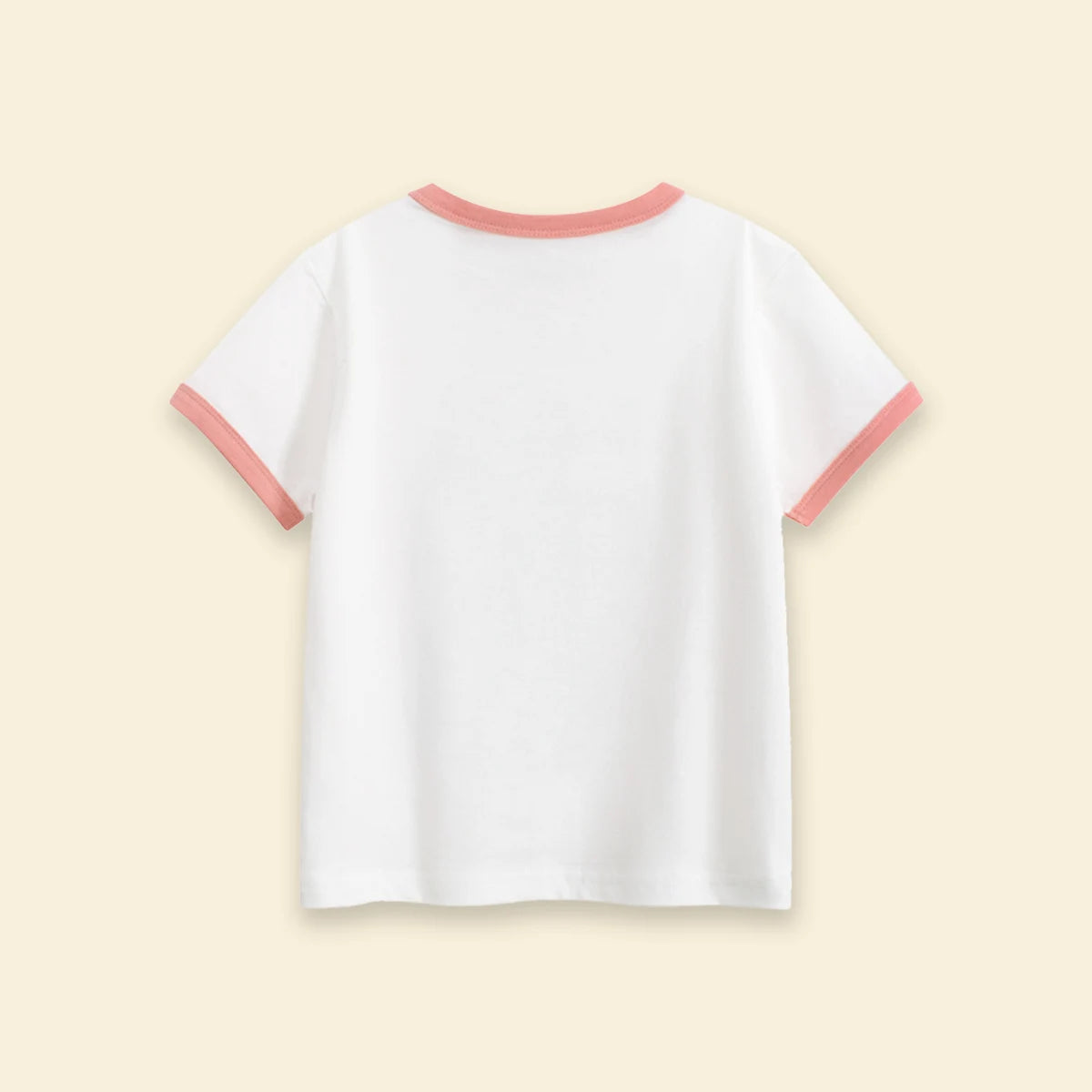 Girls White Cat Graphic Short Sleeve T-Shirt Tshirts