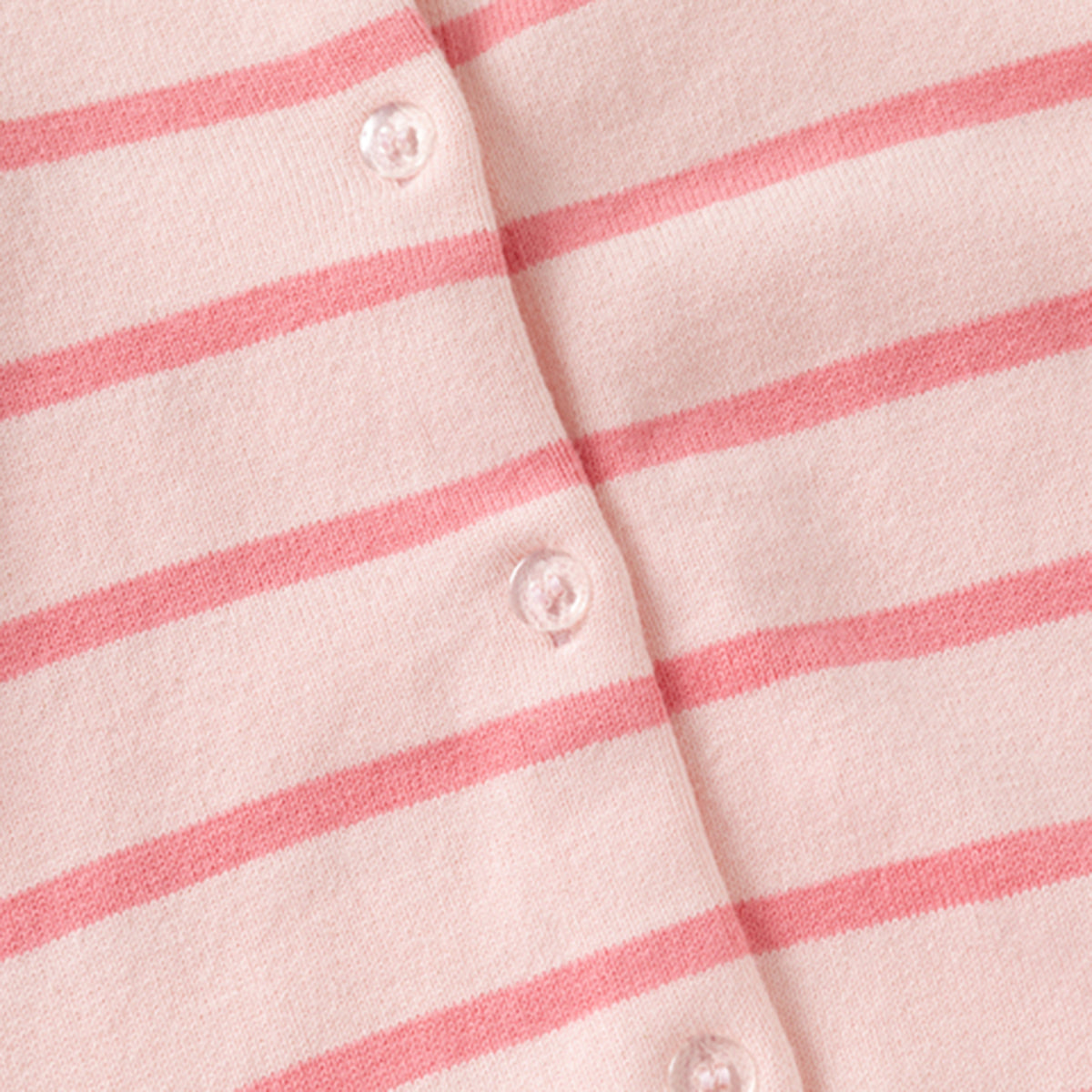 Girls Light Pink Cardigan With Self-design Stripe Patterns Sweaters & Cardigans