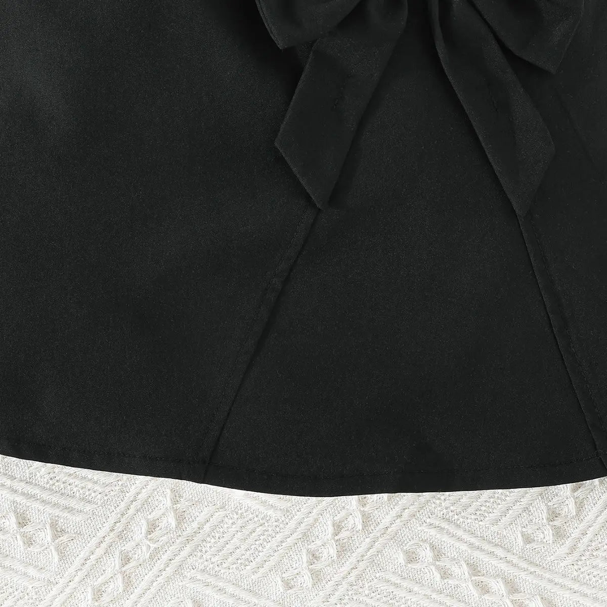 Girls Black Bow Applique Top With Elasticated Skirt Sets 2 pc. Sets