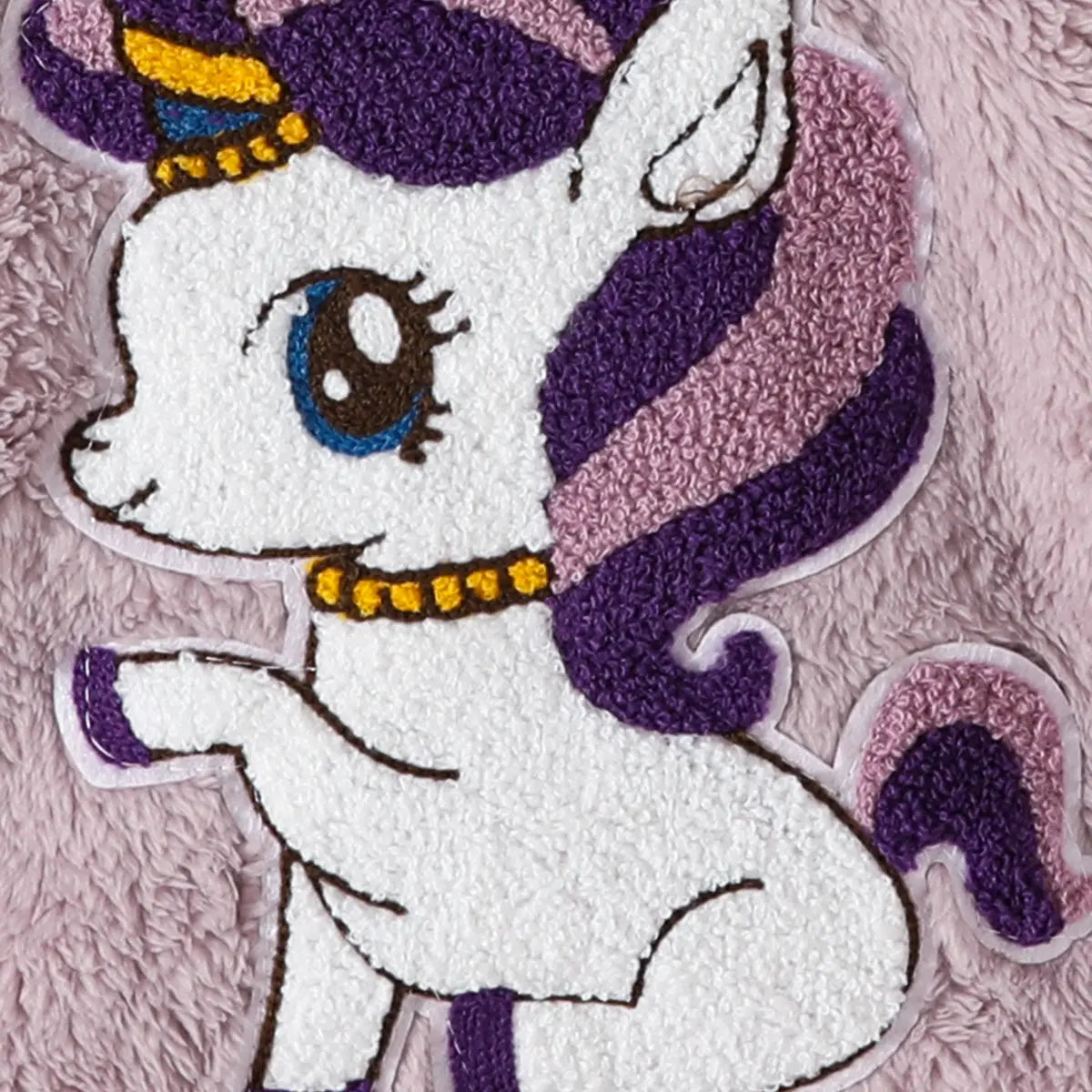 Girls Purple Polar Fleece Unicorn Embroidered Sweatshirt With Pants Sets Sets