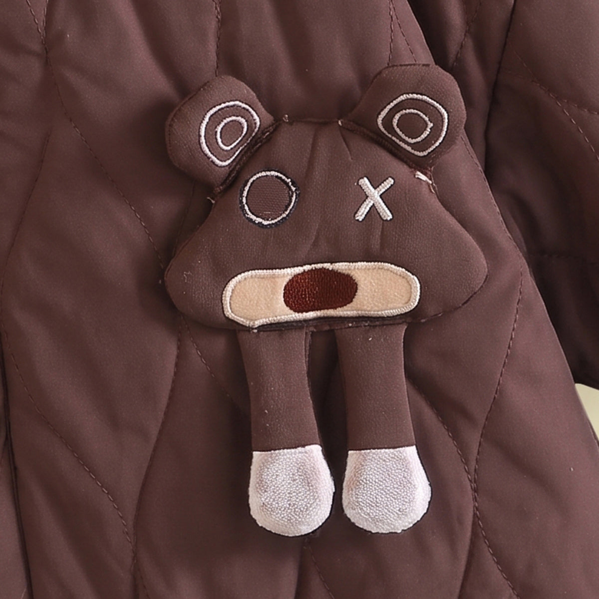 Boys Dark Brown Quilted Jacket & Joggers Co-ord Sets Sets