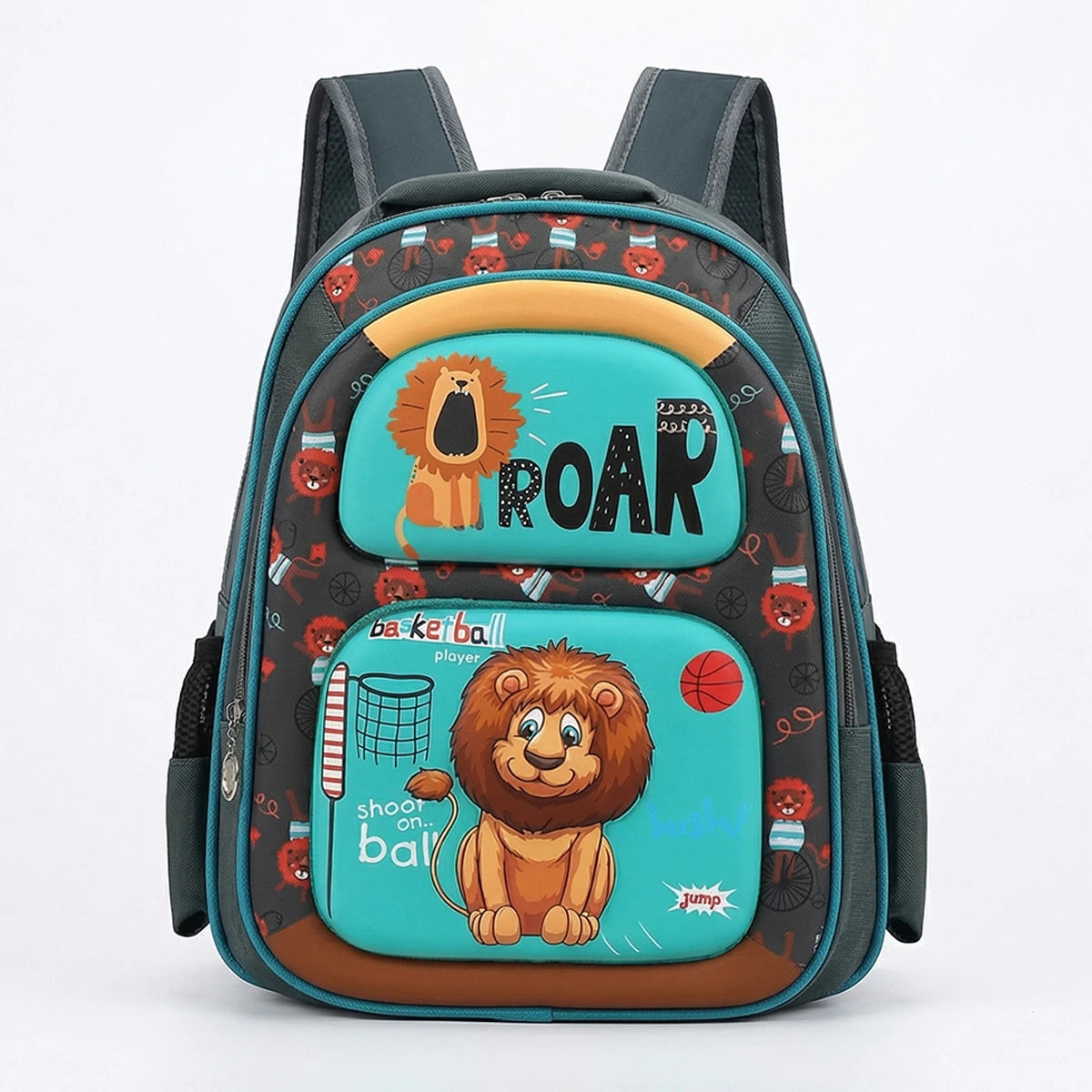 Kids Black Lion-Theme Hard-Shell School Backpack Trending Accessories
