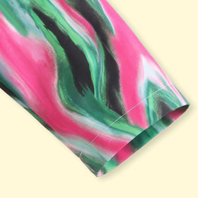 Girls Green Abstract Print Long Sleeve Shirt Shirts