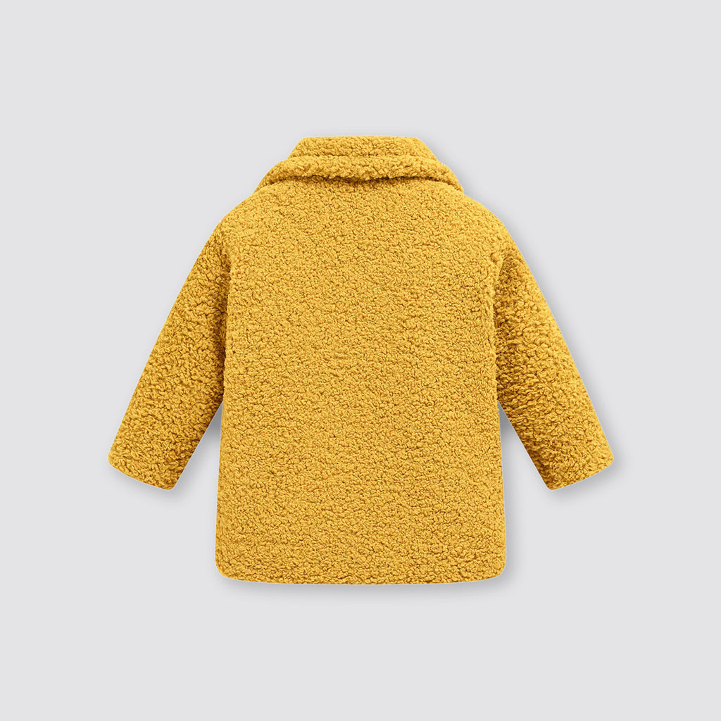 Girls Mustard Spread Collar Tailored Jacket Coats & Jackets