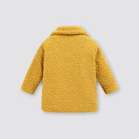 Girls Mustard Spread Collar Tailored Jacket Coats & Jackets