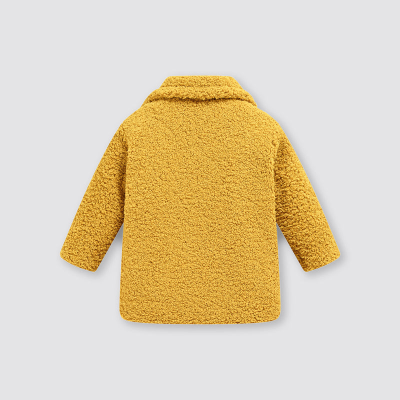Girls Mustard Spread Collar Tailored Jacket Coats & Jackets