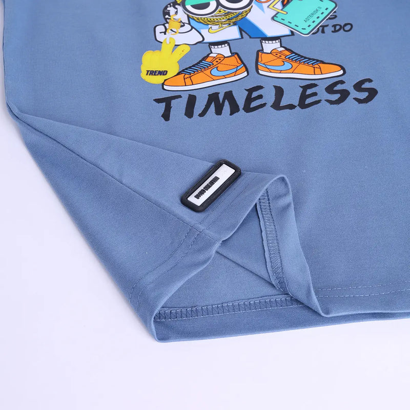 Boys Blue Graphic Short Sleeve T-Shirt With Elasticated Cargo Shorts Sets Sets
