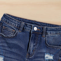 Boys Blue Distress Slim Fit Denim Trousers Pants
