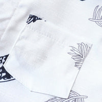Boys White Tropical Print Short Sleeves Shirt With Shorts Set 2 pc. Sets