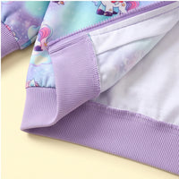 Girls Multicolour Unicorn Print Long Sleeve Hooded Jacket Coats & Jackets